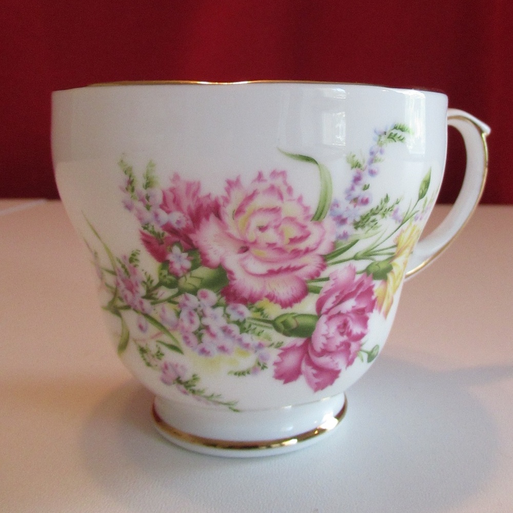 Duchess Bone China Pink Carnation Tea Cup